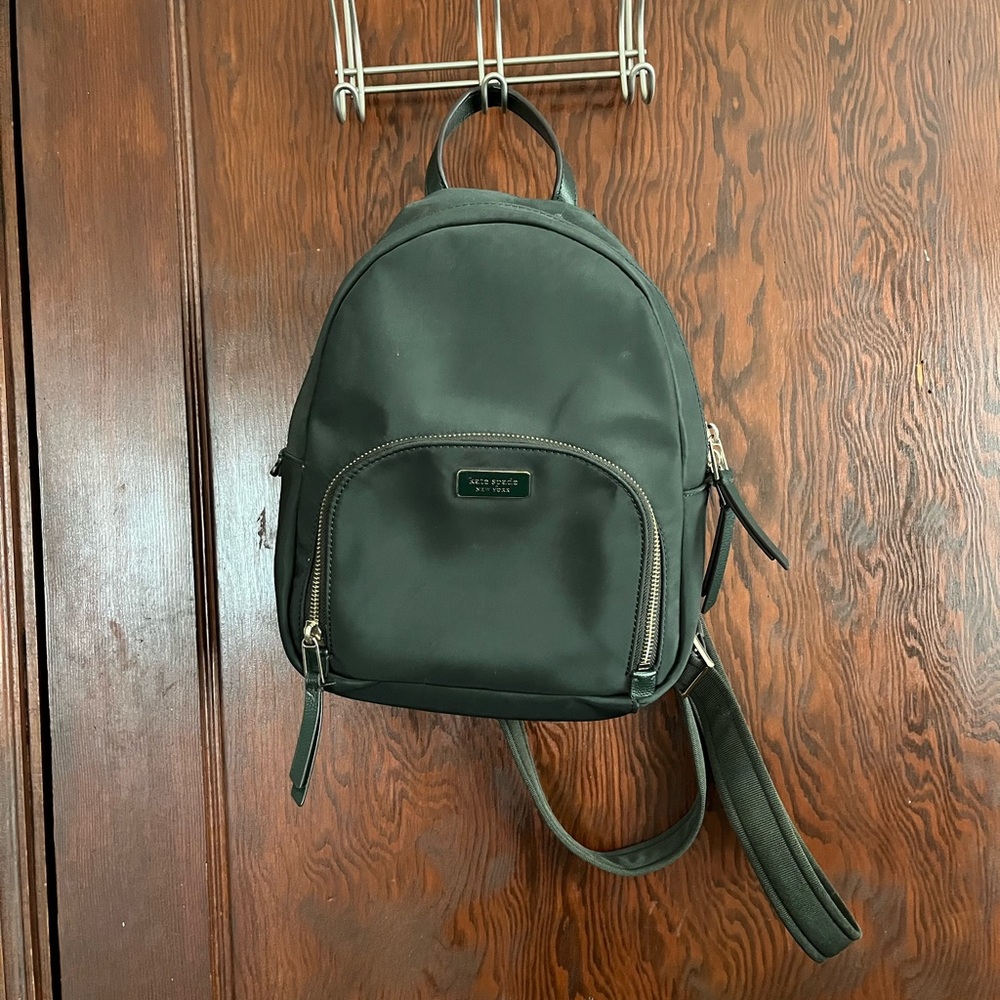 Kate spade dark green mini backpack